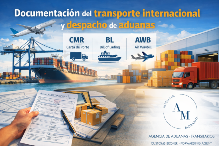 Documentación del transporte internacional para el despacho de aduanas